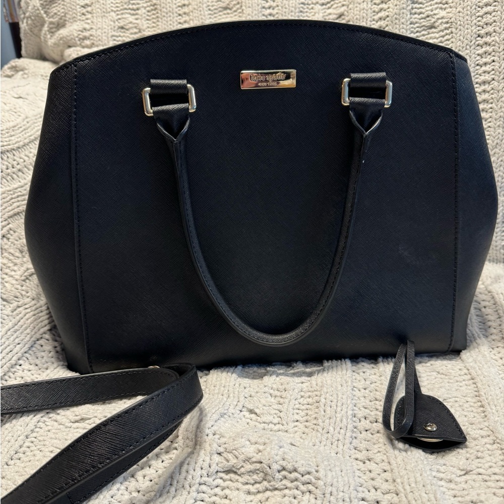kate spade Black Saffiano Leather Satchel
